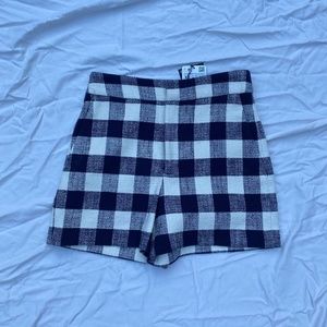 TWO pairs of patterened ZARA shorts
